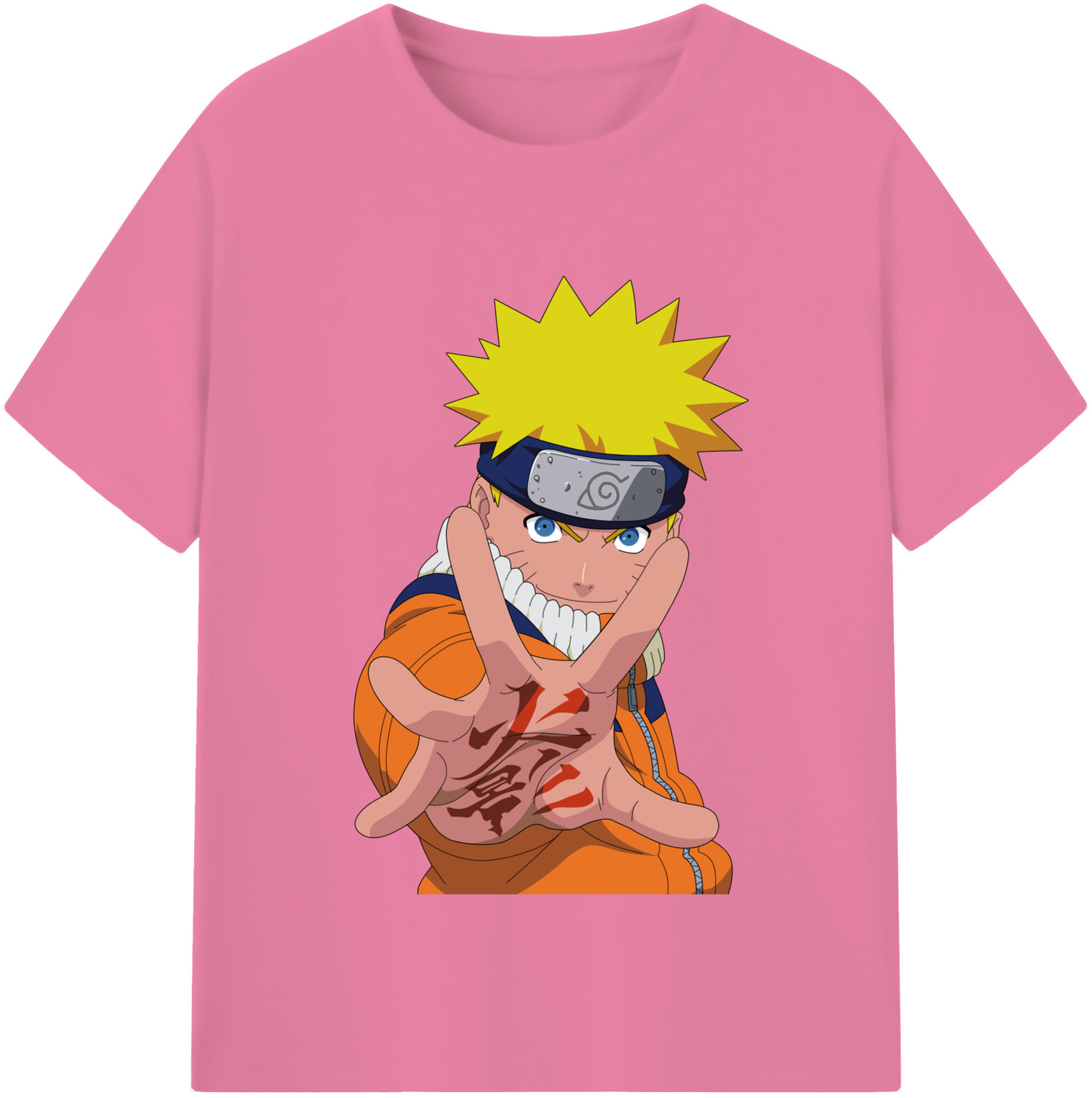 （画像用） NARUTO -ナルト- うずまき ナルト Uzumaki Naruto 綿100％半袖Tシャツ（フロントプリント）